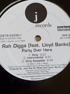 Rah Digga Feat. Lloyd Banks, Party Over Here 12" Vynal Record New Never Played